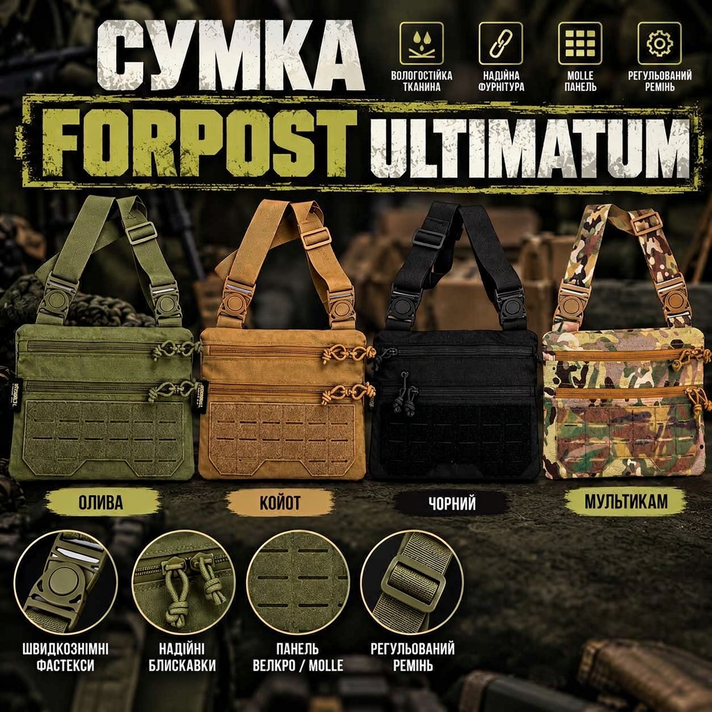 Тактична сумка FORPOST ULTIMATUM — чотири кольори
