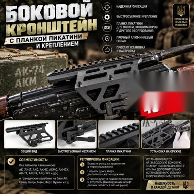 Боковий кронштейн з планкою пікатіні